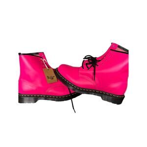 Dr. Martens 1460 Boots Womens Size 12 Pink Smooth Leather Round Toe Lace Up